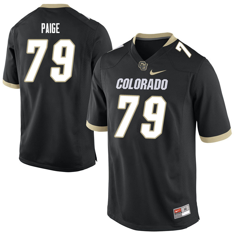 Men #79 Heston Paige Colorado Buffaloes College Football Jerseys Sale-Black